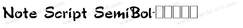 Note Script SemiBol字体转换